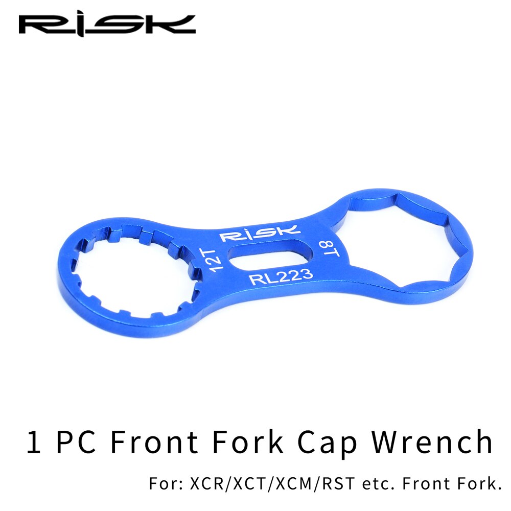 RISK Bicycle Front Fork Wrench For SR Suntour XCR/XCT/XCM/RST Bike Front Fork Cap Repair Disassembly Tools Aluminum Lightweight: Default Title