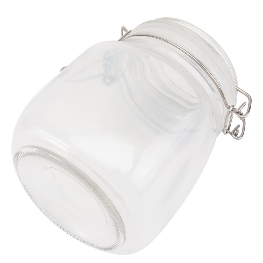 500ML Klare Quadratische Glas Gläser Lagerung Container mit Edelstahl Schnalle für Abdichtung