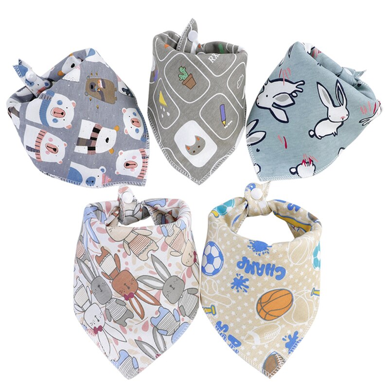 Katoen Driehoek Sjaal Kinderen Bib Dubbelzijdig Katoenen Speeksel Handdoek Anti-Vuile Absorberende Baby Bib Speeksel Pocket: B