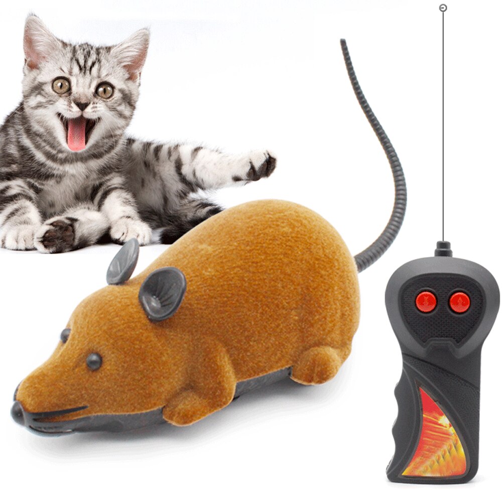 Draadloze Afstandsbediening Elektrische Muis Kunstmatige Rat Cartoon Dieren Muizen Puppy Interactieve Kat Speelgoed Huisdier Producten