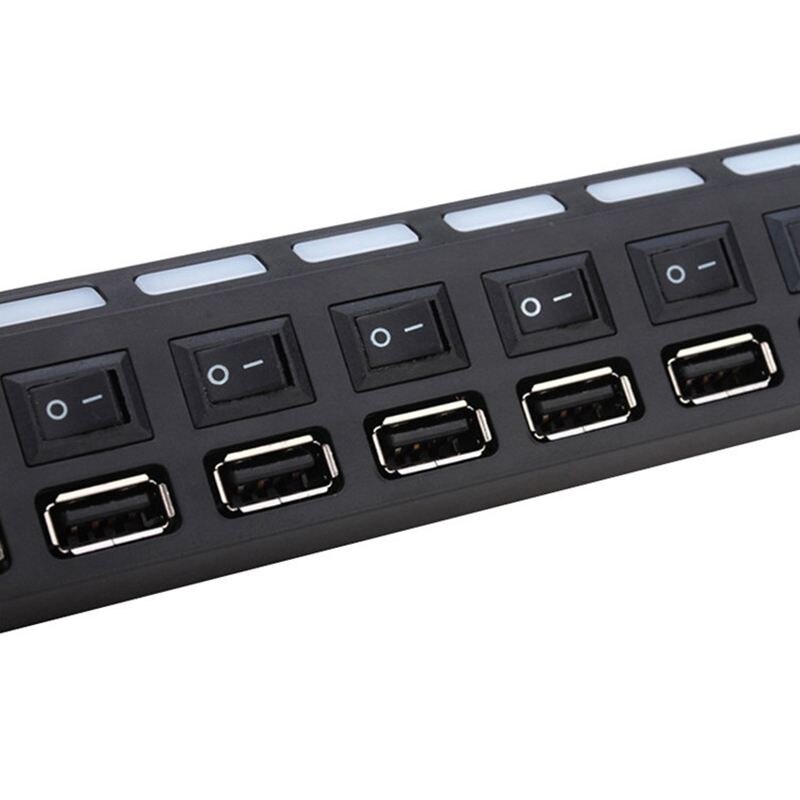 USB4 port 2 Splitter with switch HUB 4-hole Independent switch HUB USB2.0 hub Multifunction