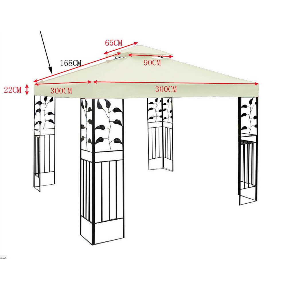 3x3M Canvas Camping Hiking Sun Shelter Outdoor Tent Canopy Top Roof Cover Patio Sun Shade Cloth Shade Shelter Replace Part