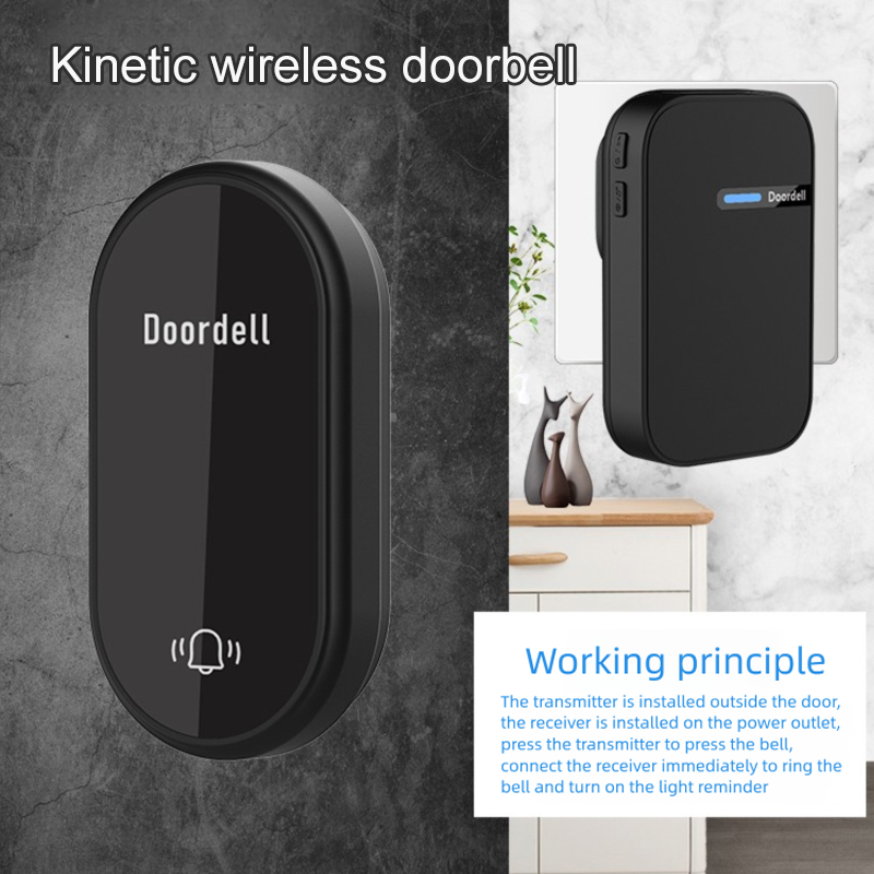 Acrylic Lens Battery Free Waterproof Self Powered Doorbell High Volume Wireless Electronic Emergency Call Device