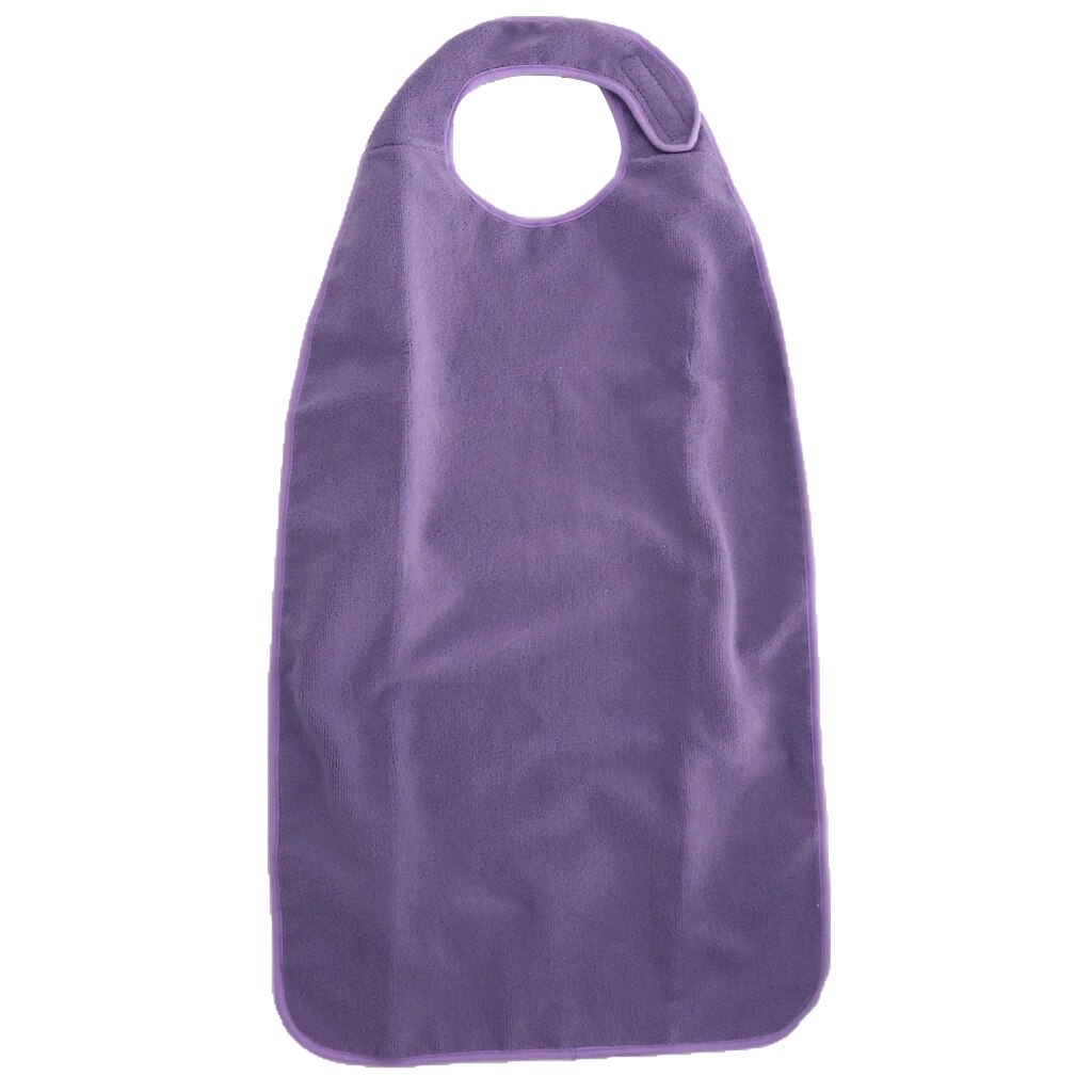 Grand tablier à bretelles en tissu éponge lavable et imperméable pour adultes, protection pour personnes âgées et handicapés, 87x46.5cm
