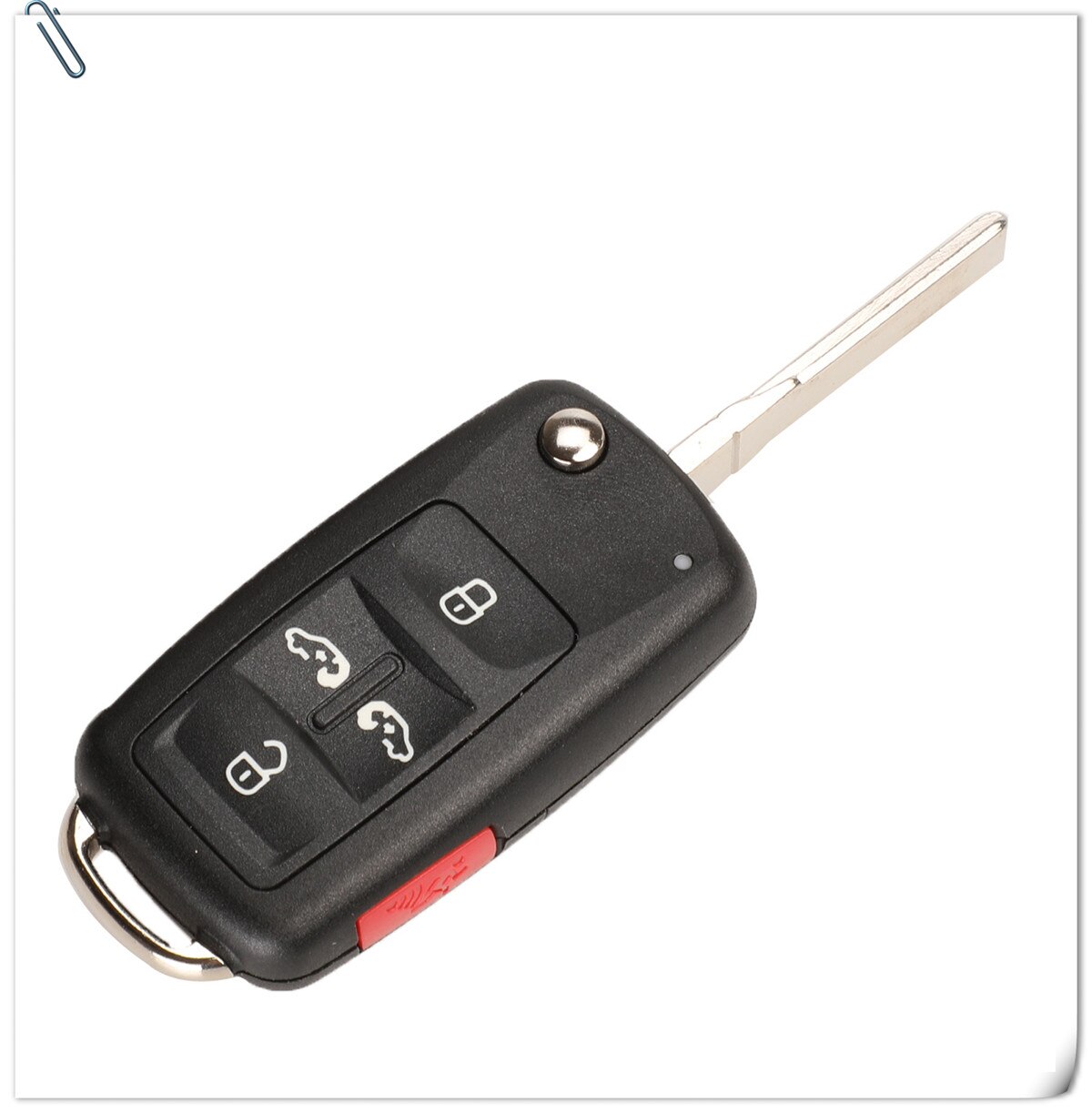 jingyuqin Flip Remote Car Key Shell Fob For VW Polo Golf MK6 Tiguan Touareg 202AD 202H 202Q 2/3/4/5 Button Key Case: 4B plus 1