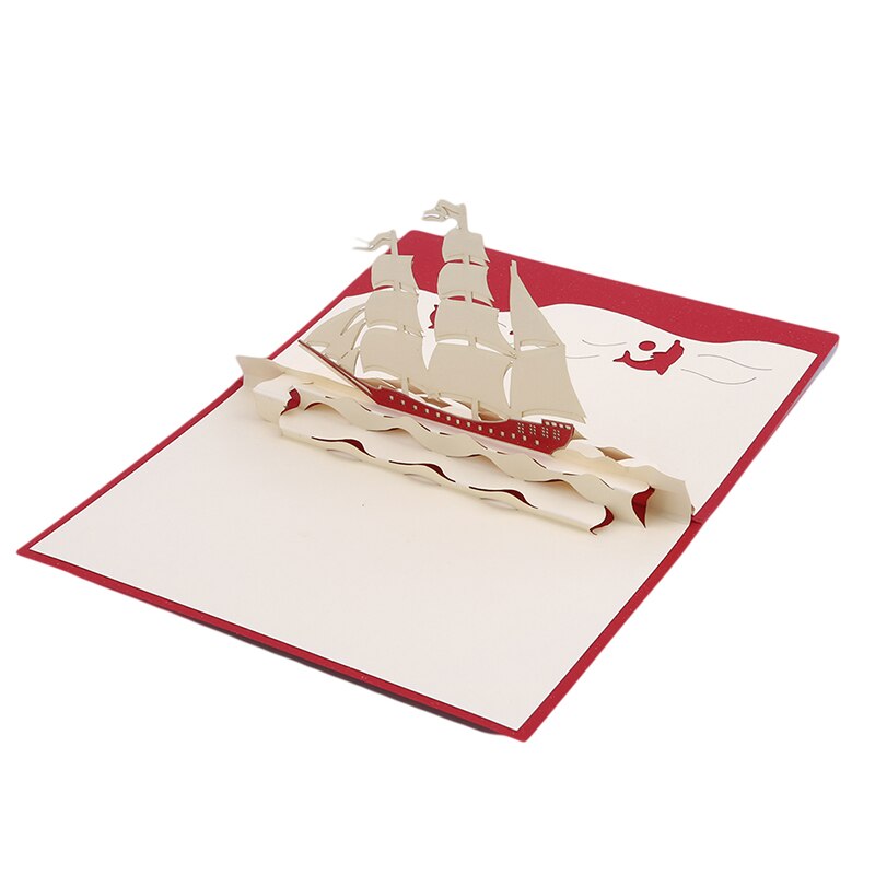 Postcard Retro Envelopes 3D Pop-Up Greeting Cards Paper Happy Birthday Origami Handmade Valentine'S Day Cutting