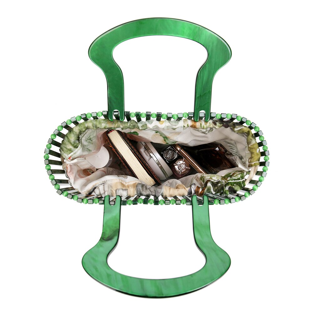 Dames handtassen acryl groen wit holle handtas zomer reizen vakantie strandtas dames effen kleur emmer tas