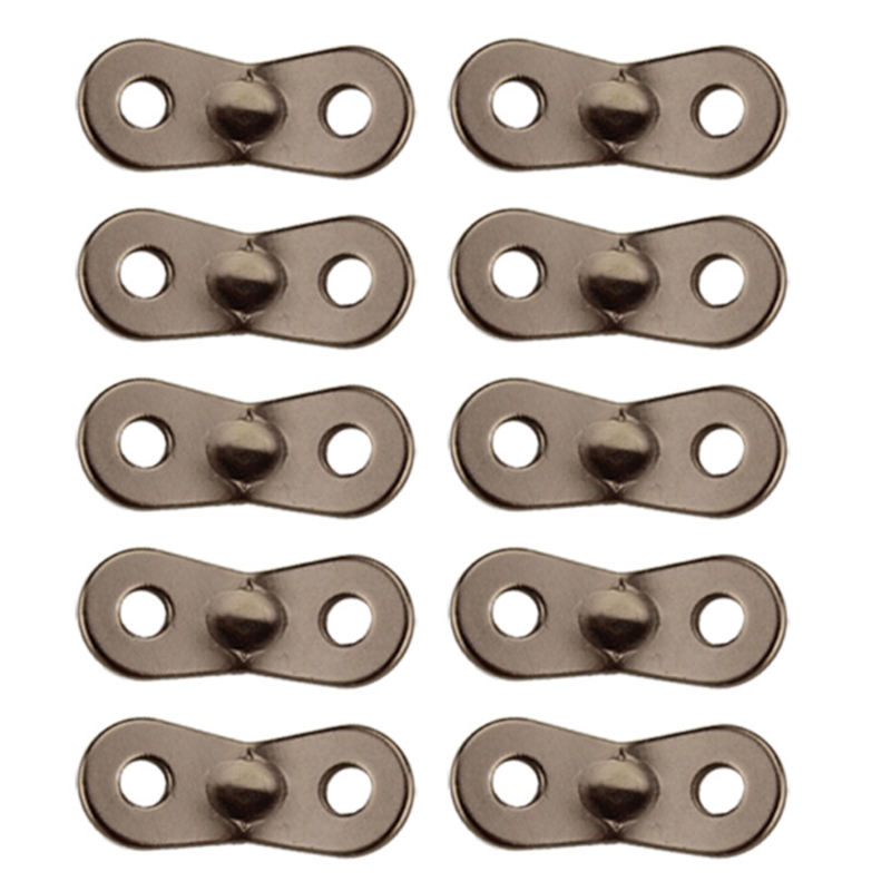 Tendeurs de corde de tente en alliage d&#39;aluminium, 10 pièces, corde de Camping antidérapante, boucles de verrouillage, double trous, bouchon d&#39;arachides