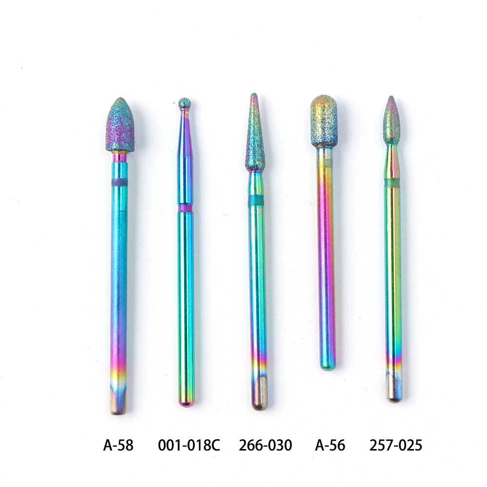 Stz 1pc regnbue neglebor til elektrisk boremaskine fræser hårdmetal keramisk neglefilsliber manicure værktøj  #1514-2