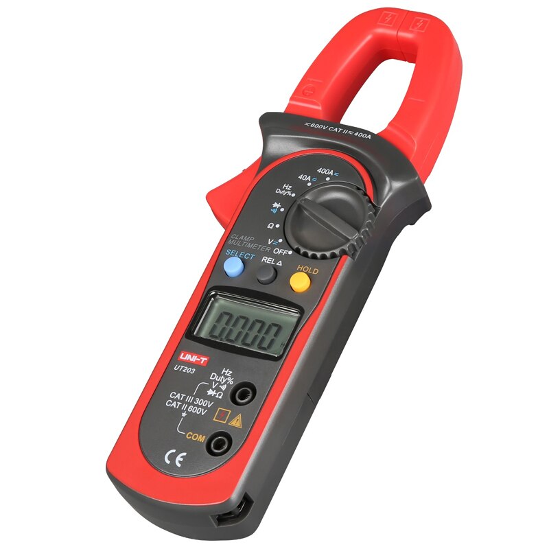 UNI-T UT203 UT 203 Digital Clamp Multimeter 3 3/4 Ohm DMM DC AC Current Voltmeter 40A/400A with 8 in 1 screwdriver