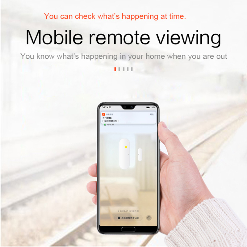 2 in 1 Smart Home Wireless WiFi Door / Window Sensor ALARM System , Automation Smart Swtich Work with Tuya Alexa Google Home