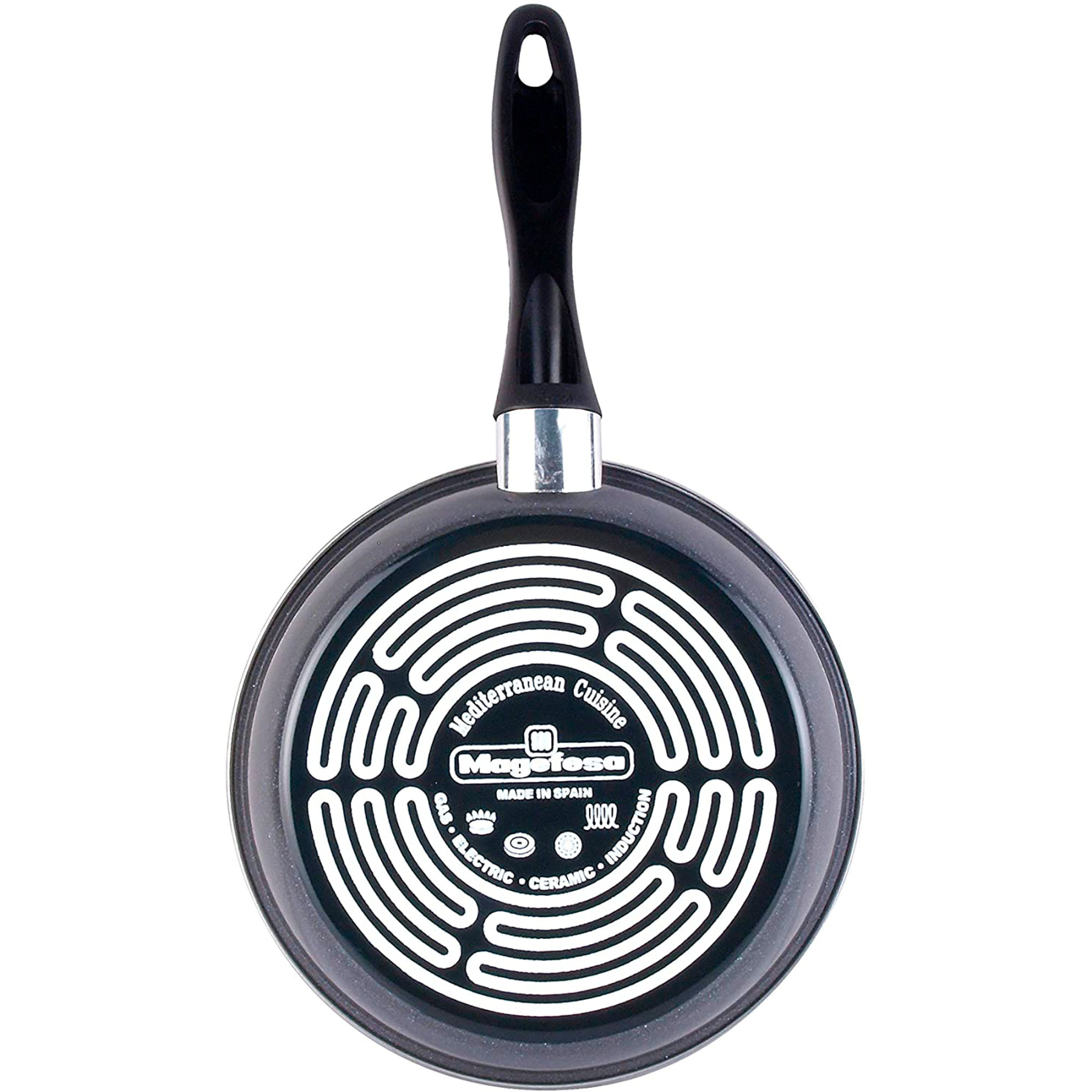 Magefesa Gransasso Juego 3 Sartenes 24-26-28cm, Inducción, Antiadherente PIEDRA libre de PFOA, Acero Vitrificado Gris