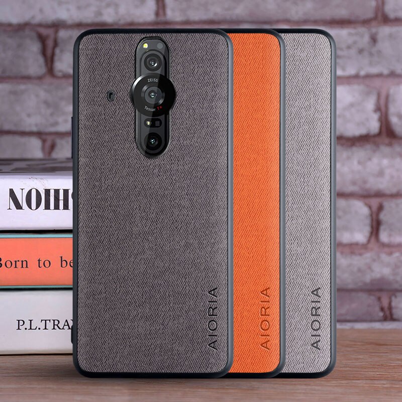 fallen für Sony Xperia Profi ICH Profi-ICH 1 coque Luxus textil Leder haut weichen telefon abdeckung für sony xperia Profi ich fallen funda capa