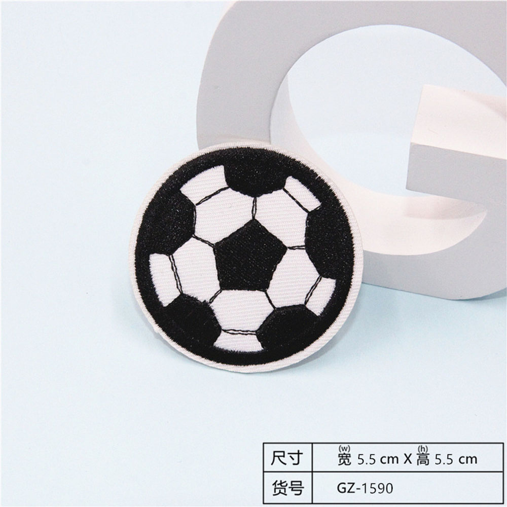 Parches bordados de fútbol, baloncesto y Rugby para mujeres y niñas, parche de planchado para ropa, aplique de pegatina, accesorio DIY B189: BU189N3