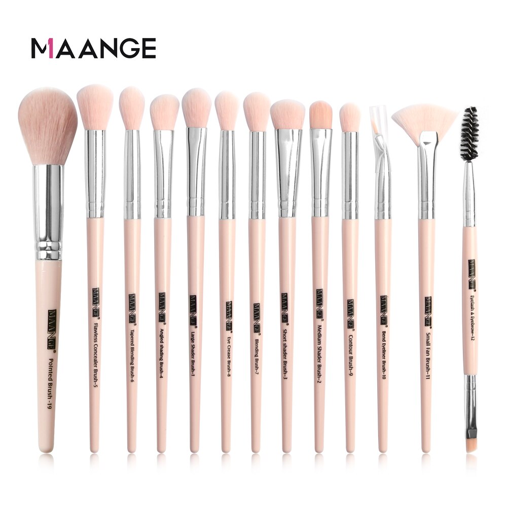 Maange 13 pçs pincéis de maquiagem conjunto profissional sombra fundação blush pó eyeliner eyelash lábio compõem escova cosméticos ferramenta: 13pcs FY