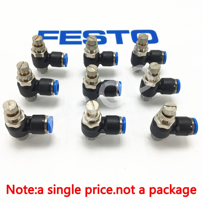 GRLA-1/8-QS-6-RS-B 162965 GRLA-1/8-QS-8-RS-B 162966 FESTO válvulas de control de flujo unidireccional conector de la serie GRLA conector neumático