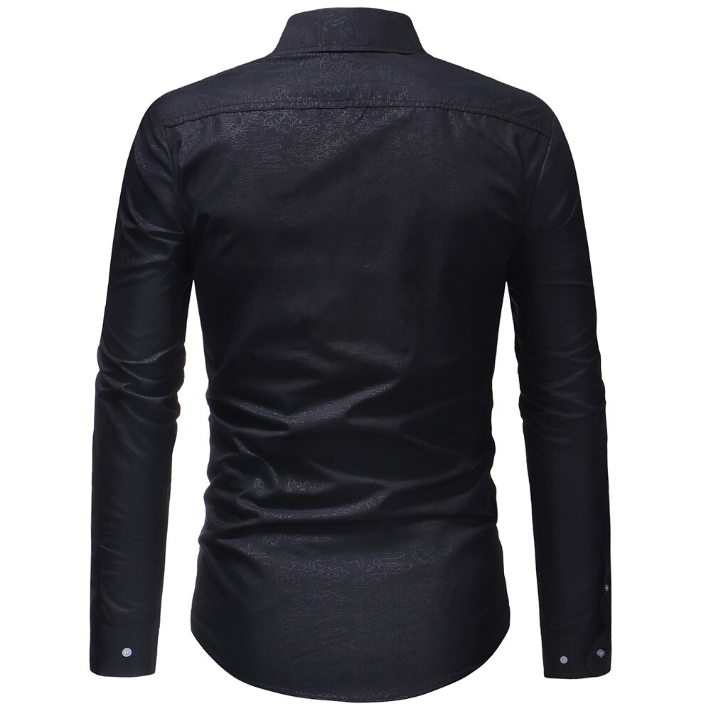 Mode Mannen Shirt Lange Mouw Camisas Para Hombre -kleding Shirt Heren Casual Slim Fit Camisa Hombre Cool mannen
