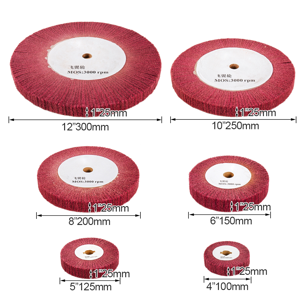 Nylon Polishing Mop Brush Drawing Deburring Drum Wheel for Stainless Steel
