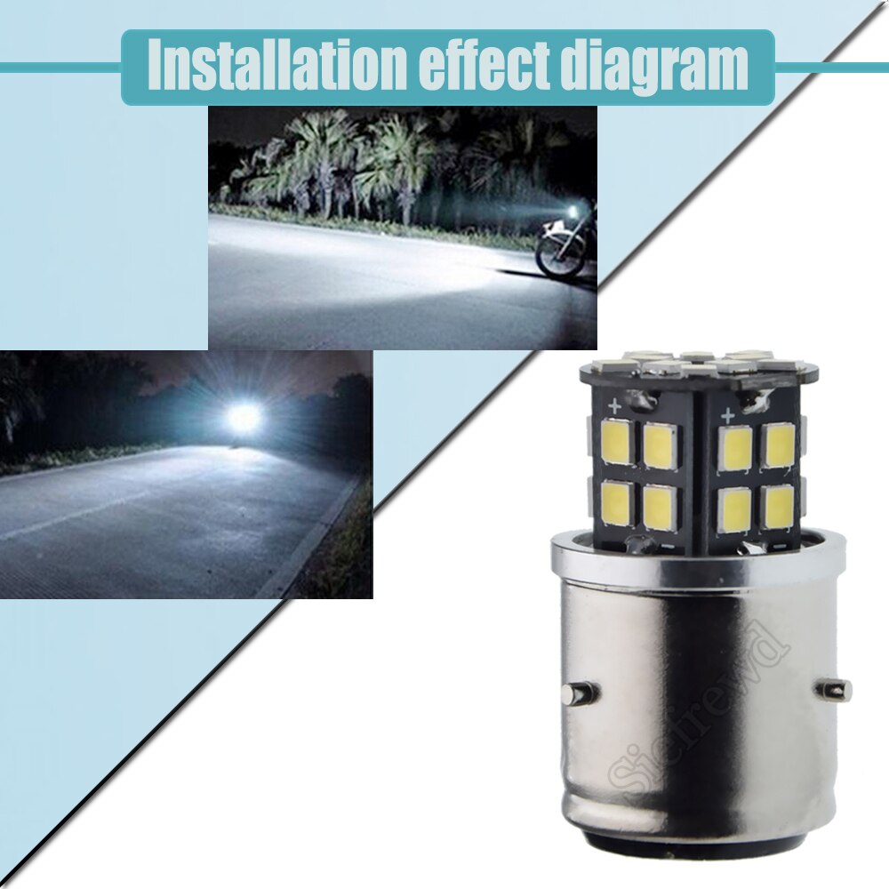 P45T R2 LED DC 6V / 10-30V Warmweiß Scheinwerfer Birne Hi-Lo Beam - Foto 9