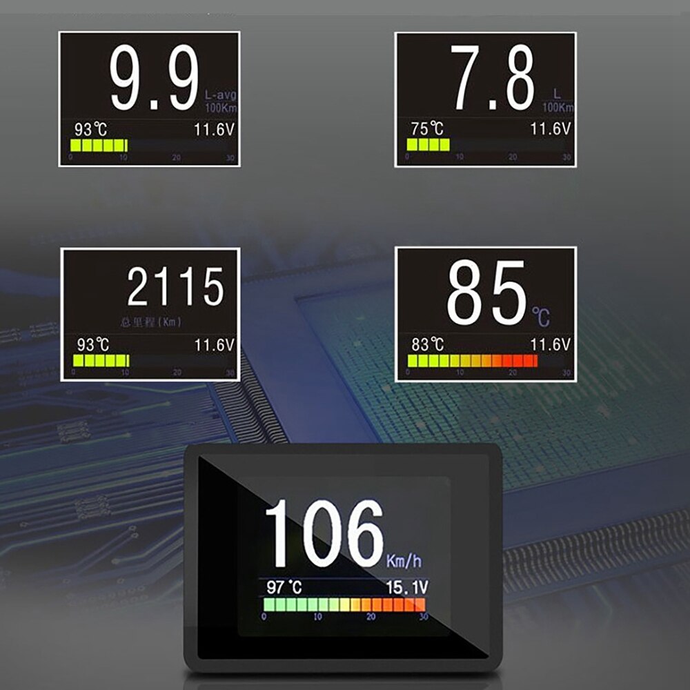 For Car A203 OBD2 On-Board Computer Car Digital Computer Trip Display Speed Fuel Consumption Gauge OBD2 Scanner