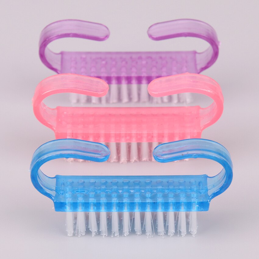 1PC Nail Cleaning Clean Brush Tool File Manicure Pedicure Soft Remove Dust Small Angle Clear Tools for Nail Care