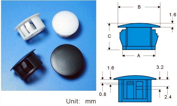 Tapones de Plástico para enchufes de Panel Kongsai, tapa decorativa, tapones para tornillos