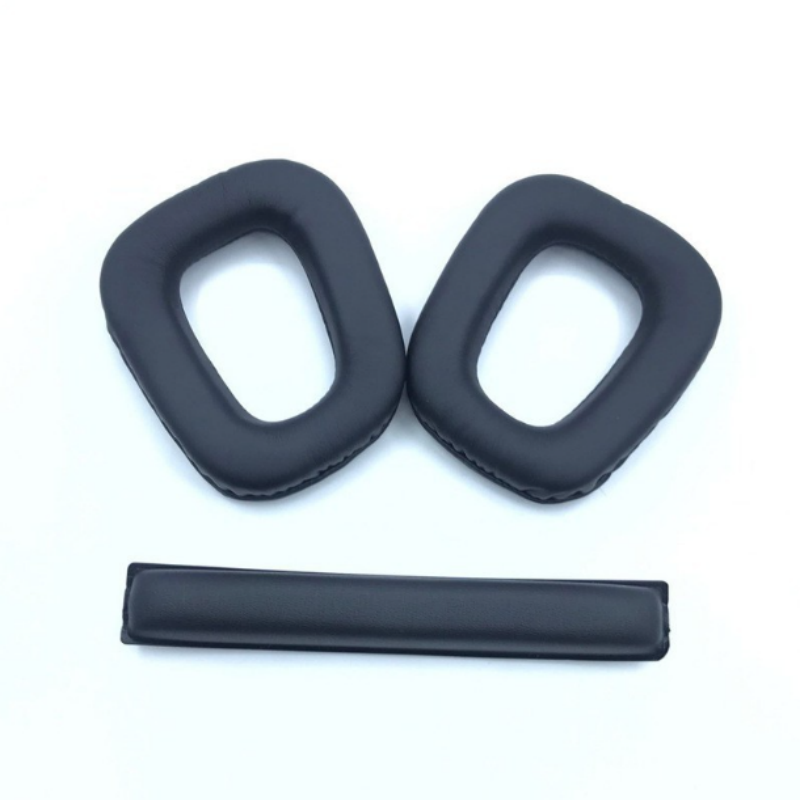 G432 Ohrpolster Ersatz, Headset-Ohrmuscheln, KopfbüGel-Kissen-Ohrpolster-Teile für Logitech G430, G332, G930, F450 Kopfhörer: Schnee