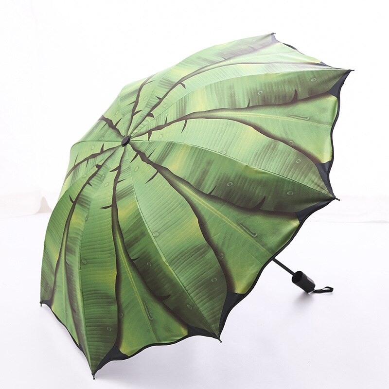 Banana Leaf Umbrella Rain Women uv Protection Leaf Umbrella For Men Women Windproof Foldable Umbrellas Female