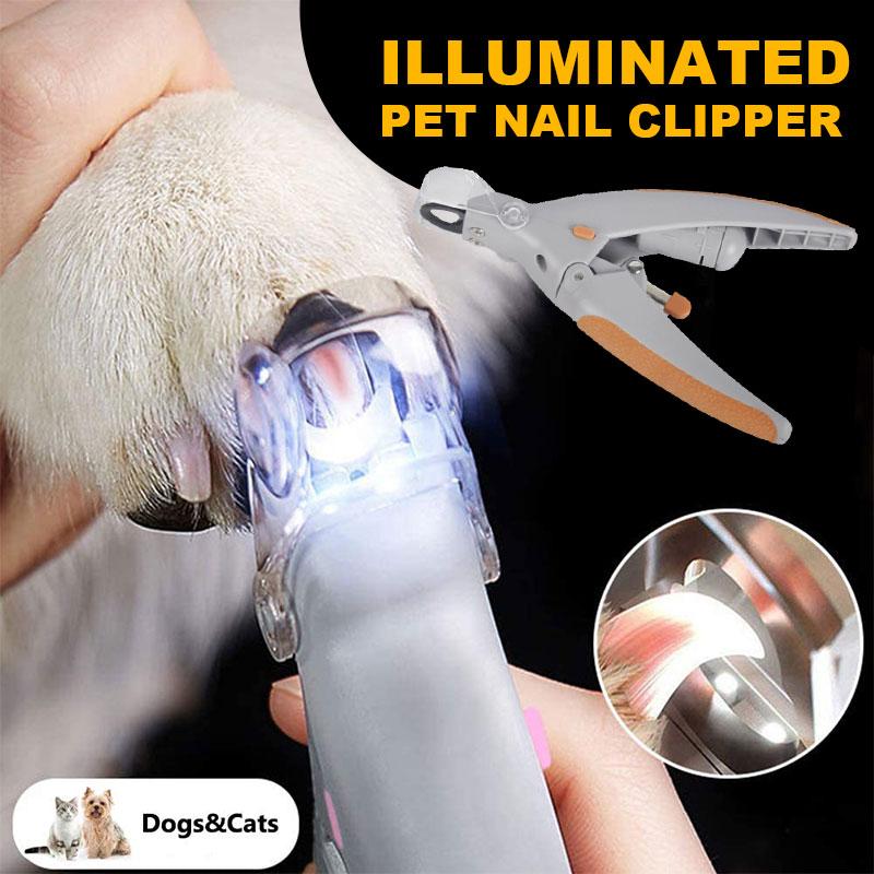 Kikurchi™Coupe-ongles illuminé pour animaux de compagnie, pour chien, chat, orteil, LED, pratique
