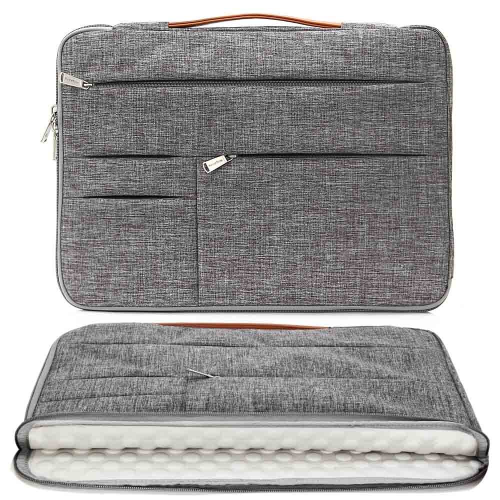 17 zoll Laptop Hülse 360 ° Schutzhülle Laptop Schwamm schutz Hand Tasche Kompatibel mit 17 ”-17,3” Dell HP kingslong: grau / 17.3 Zoll