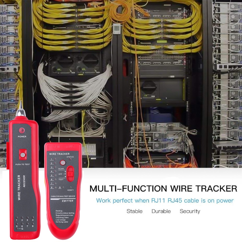 Kabel sieciowy LAN próbnik Kot5e Kot6 RJ45 UTP wykrywacz linii STP wykrywacz kabli telefonicznych kreślarz diagnozowanie zestaw narzędzi tonowych