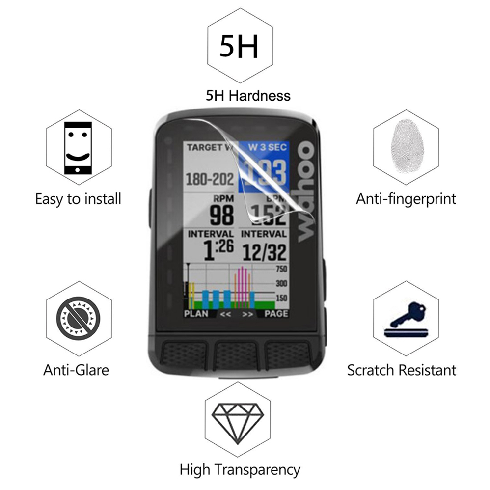 3 szt. Przeciwwybuchowa osłona ekranu dla Wahoo ELEMNT Bolt V2 Roam V2 Mini wodoodporna HD przezroczysta folia ochronna na ekran PET