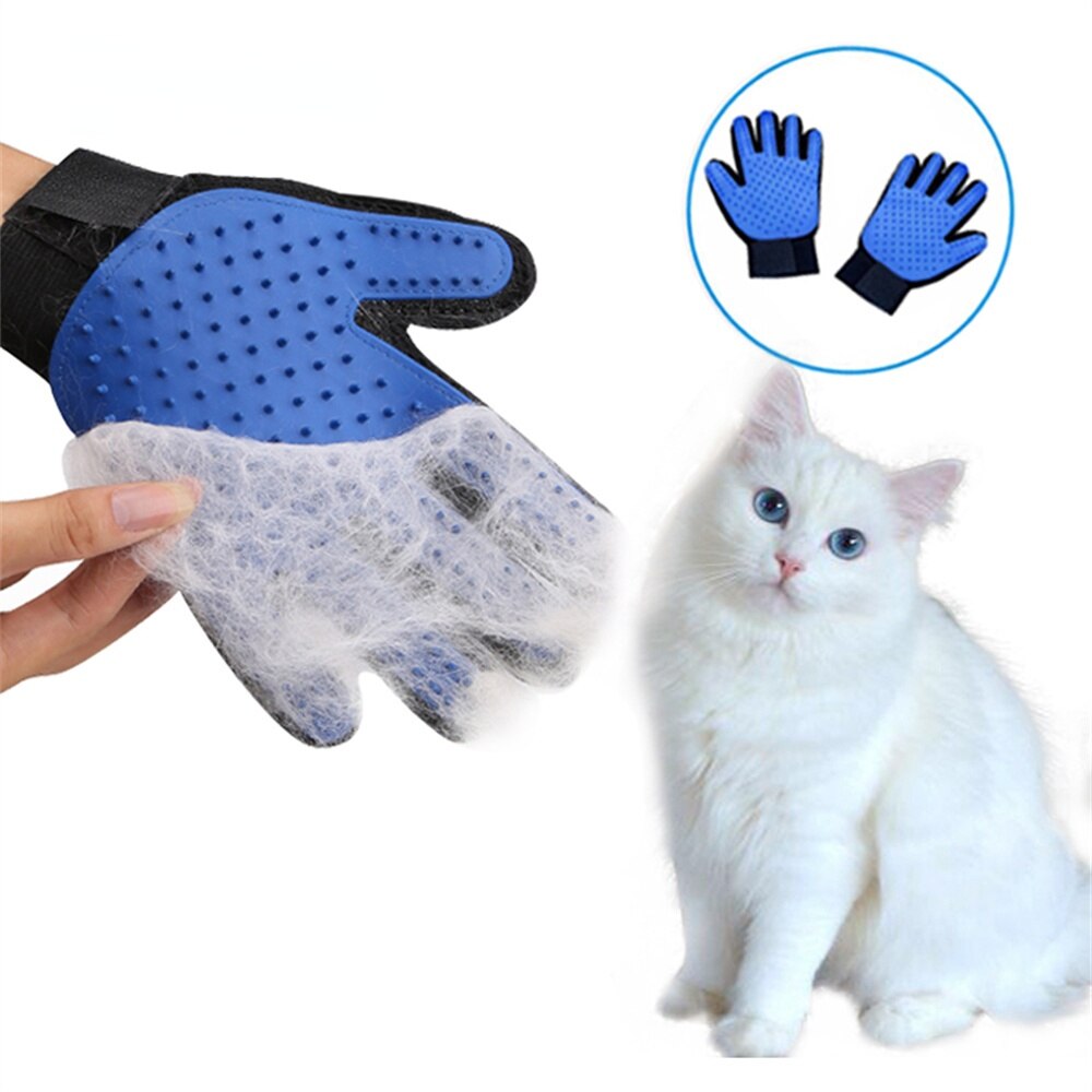 Gants de toilettage pour chat et chien, brosse pour éliminer les poils d&#39;animaux domestiques, peigne de nettoyage, gants de Massage