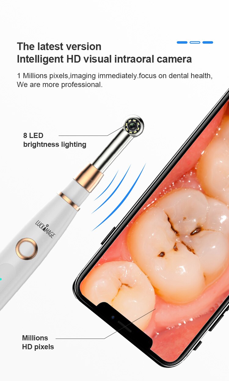 Draadloze Wifi Usb Intra Orale Tandheelkundige Intraorale Camera Tandarts Apparaat Led Licht Real-Time Video Inspectie Tanden Whitening Tool