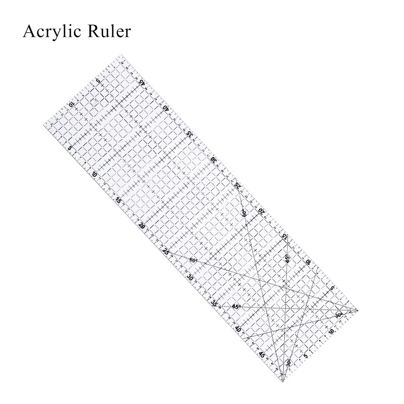 Nonvor Acrylic Patchwork Ruler Multi-purpose Transparent Ruler Tailor Drawing Ruler for Measuring Cloth DIY Craft Sewing Tools: 15cm x 50cm