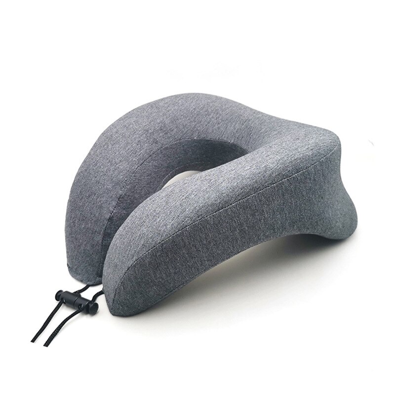 U Shaped Breathable Travel Pillow Portable Neck Car Plane s Stretcher Ring Bearer: dark gray 28x33x14cm