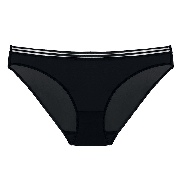 Naadloze Slipje Voor Vrouwen Sexy Lage Taille Onderbroek Vrouwelijke Ijs Zijde Ademend Slips Vrouwen Katoen Onderkant Kruis Ondergoed: black panties / M