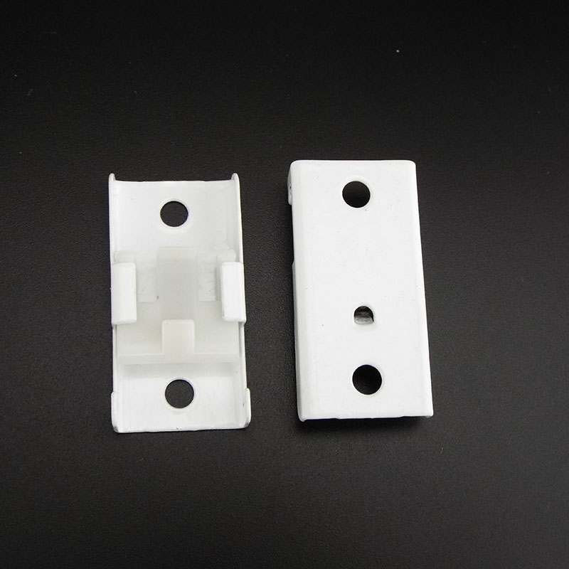 10 Uds. De polea para corredor de cortina, tornillos de Metal, soporte de montaje lateral, tapa de extremo de riel de sujeción superior fija, accesorios de riel de sellado
