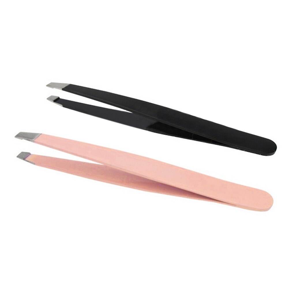 2 Stuks Zwart Roze Wenkbrauw Pincet Gezicht Haar Remover Wenkbrauw Trimmer Wimpers Extension Clip Make-Up Schoonheid Tool Voor Vrouwen