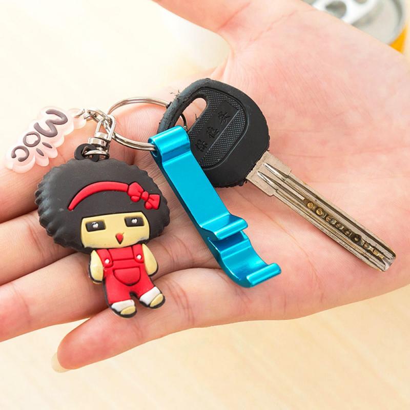 Porta-chaves porta-chaves abridor de garrafa de cerveja fácil de transportar multi-função porta-chaves presente bolso ferramenta barra acessórios abrelatas