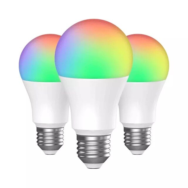 3 stk inncap smart led lyspære fargerik  e27 dimbare lampada timer nattlyspære for smart app fjernkontroll: Default Title