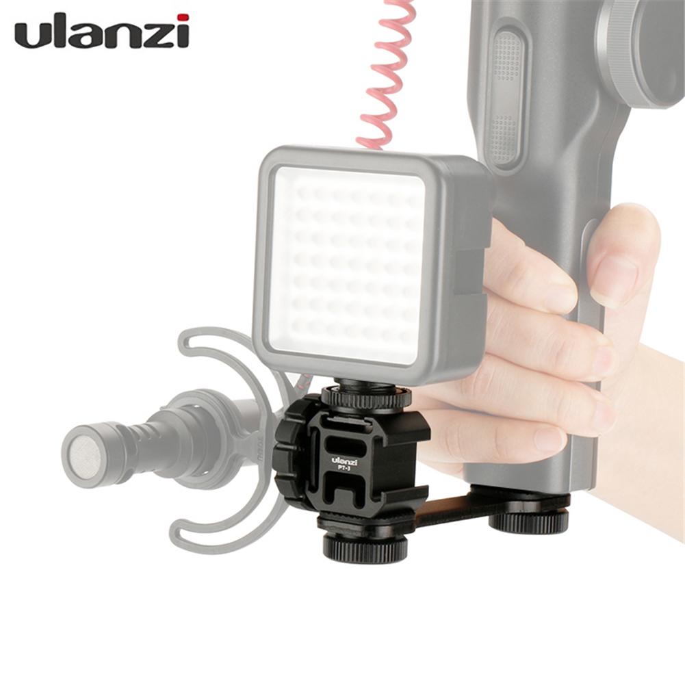 Ulanzi PT-3 Zhiyun lisse 4 Feiyu Vimble 2 DIJ OSMO Mobile 2 Triple chaussures supports support support Microphone plaque adaptateur