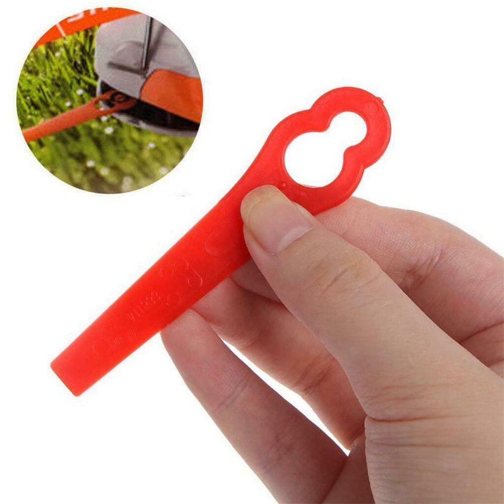 25/50/100Pcs Plastic Grasmaaier Tuin Maaier Gras Cutter Plastic Snijden Blade Tuin Gazon Trimmer Accessoires