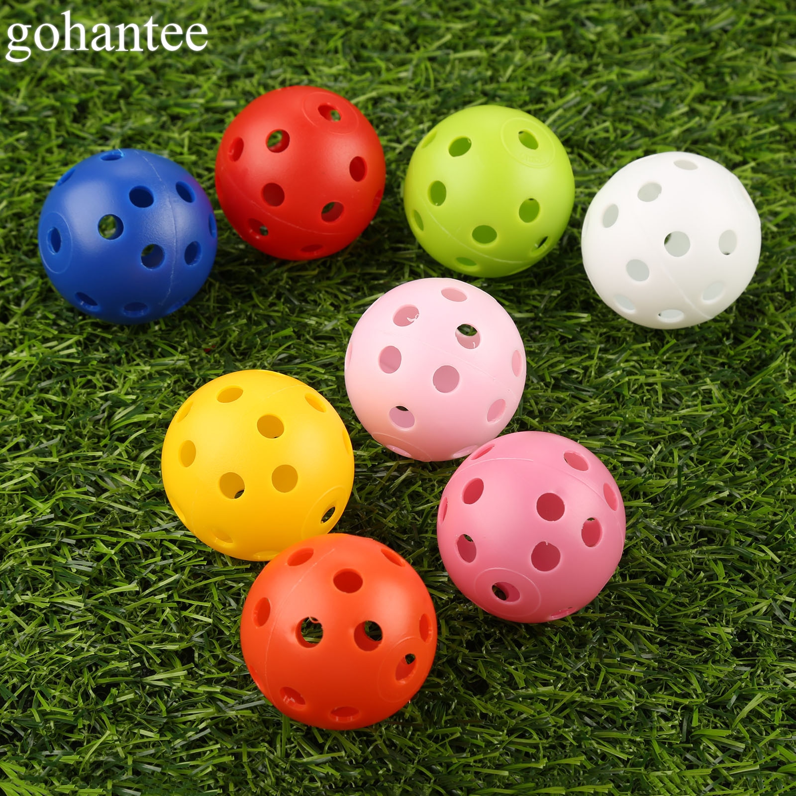 Gohantee nyhet gummi golfbollar 6 sorters mönster golfbollar liknande rugby fotboll sport mästare golfbollar