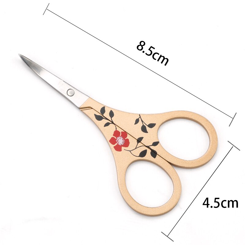 Tijeras profesionales doradas para cutículas de uñas, hipoalergénicas, doradas, afiladas, curvadas, para manicura y pedicura