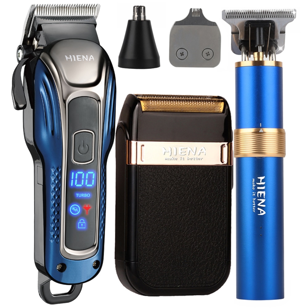 Electric LCD Hair Clipper Trimmer For Men Rechargeable Shaver Beard Barber Hair Cutting Machine Four-Color USB: 4