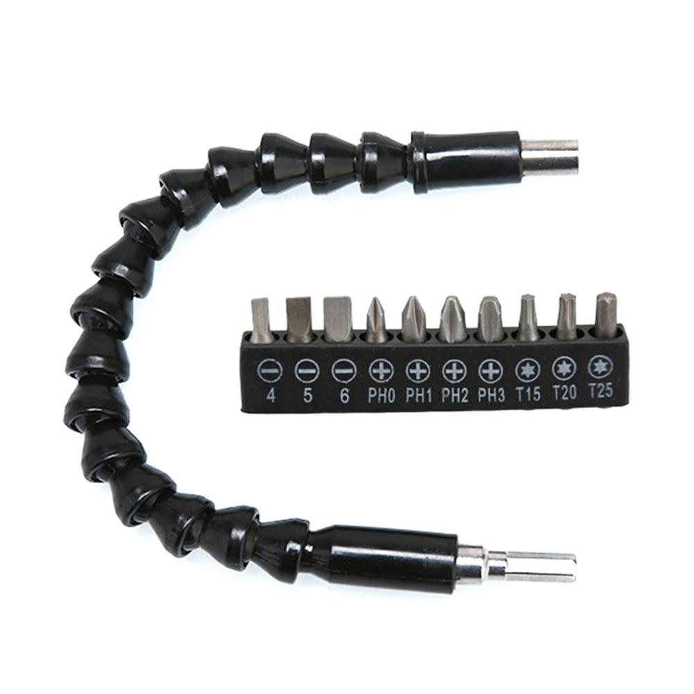 thumbnail interactive-video image 1 of Flexible Hex Shank Drill Bit Extender - Power Tool Joiner Extension 1 of 2