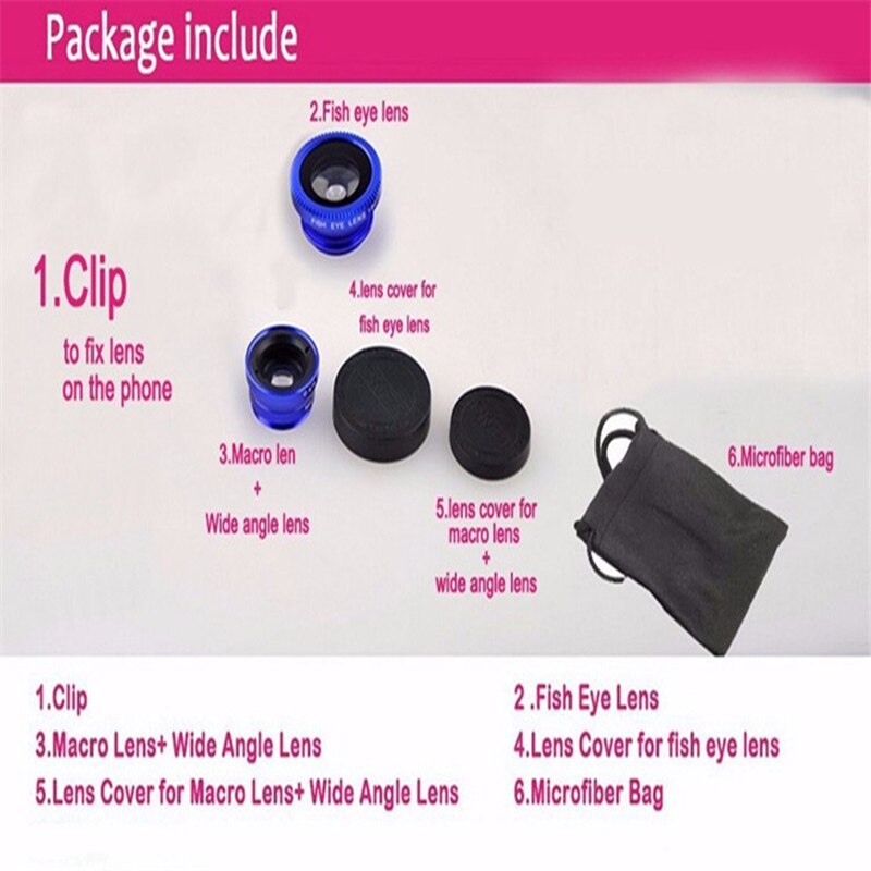 Fish Eye – objectif grand Angle Macro Fisheye, pour iphone 7 8 plus XS MAX X, pour téléphone portable, appareil photo