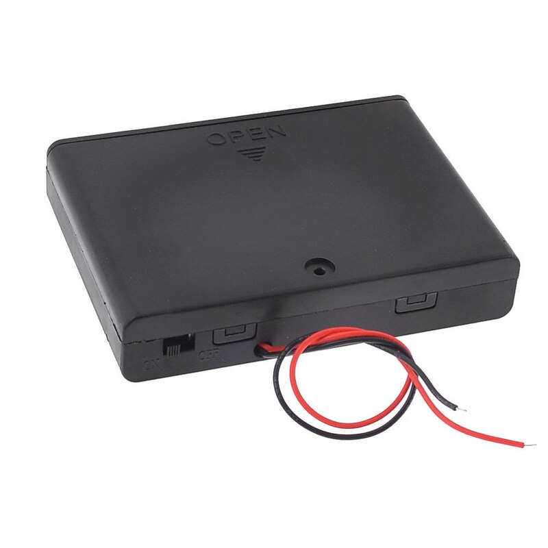 6 Aa Batterijen Houder Storage Case Plastic 1.5V Batterij Case Aan/Uit Schakelaar Met Cap Draad Voor 6X1.5V Aa Batterij