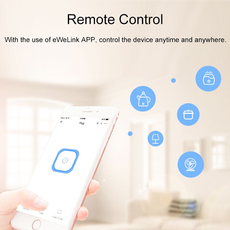eWeLink Smart Plug WiFi Smart Socket EU 220V Smart Home House Automation Compatible Alexa Google Home Assistant
